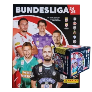 Panini Bundesliga Österreich Sticker 2024/25 / 1x Sammelalbum inkl 1x Display je 50x Stickertüten