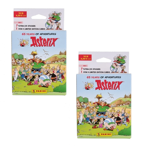 Panini Asterix 65 Jahre Abenteuer Sticker / 2x Eco Blister Pack