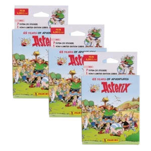 Panini Asterix 65 Jahre Abenteuer Sticker / 3x Eco Blister Pack