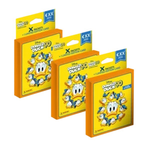 Panini 90 Jahre Donald Duck Sticker / 3x Eco Blister Pack