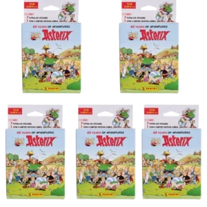 Panini Asterix 65 Jahre Abenteuer Sticker / 5x Eco Blister Pack