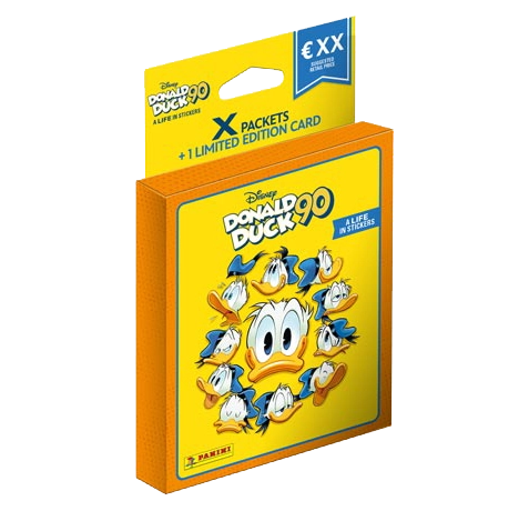 Panini 90 Jahre Donald Duck Sticker / 1x Eco Blister Pack