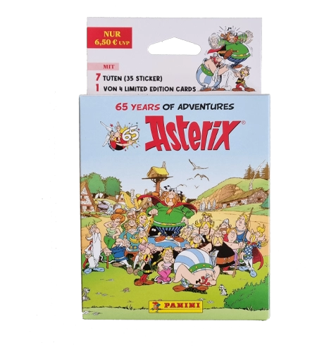 Panini Asterix 65 Jahre Abenteuer Sticker / 1x Eco Blister Pack