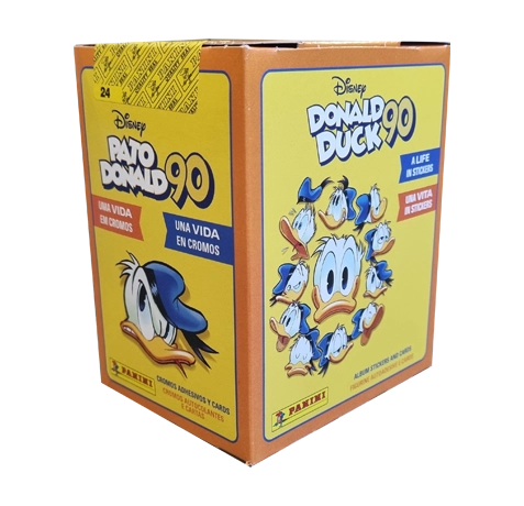 Panini 90 Jahre Donald Duck Sticker / 1x Display je 36 Stickertüten