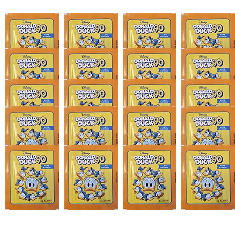 Panini 90 Jahre Donald Duck Sticker / 20x Stickertüten