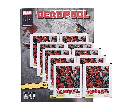 Panini Marvel Deadpool Sticker / Sammelalbum inkl 10x Stickertüten