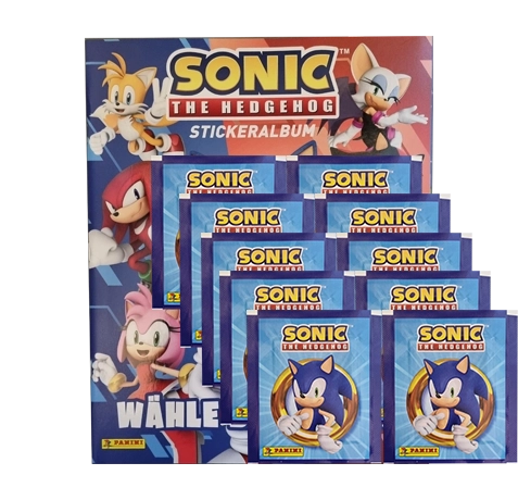 Panini Sonic the Hedgehog Sticker 2024 / Stickeralbum inkl 10x Stickertüten