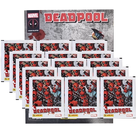 Panini Marvel Deadpool Sticker / Sammelalbum inkl 15x Stickertüten