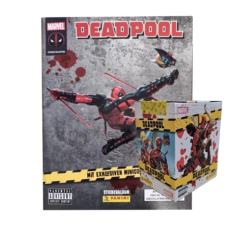 Panini Marvel Deadpool Sticker / Sammelalbum inkl 1x Display je 36x Stickertüten