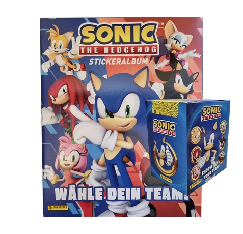 Panini Sonic the Hedgehog Sticker 2024 / Stickeralbum inkl 1x Display je 36x Stickertüten