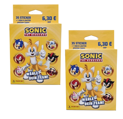 Panini Sonic the Hedgehog Sticker 2024 / 2x Eco Blister Pack