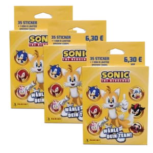 Panini Sonic the Hedgehog Sticker 2024 / 3x Eco Blister Pack