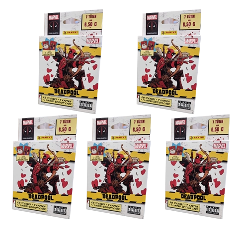 Panini Marvel Deadpool Sticker / 5x Eco Blister Pack