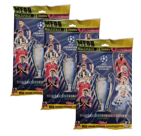 Topps Champions League Sticker 2024/25 / 3x Mega Multipack