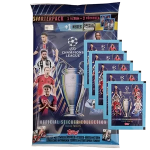 Topps Champions League Sticker 2024/25 / 1x Starterpack inkl 5x Stickertüten