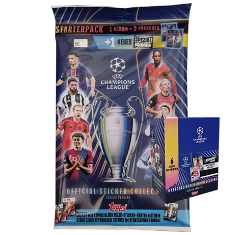 Topps Champions League Sticker 2024/25 / 1x Starterpack ink 1x Display