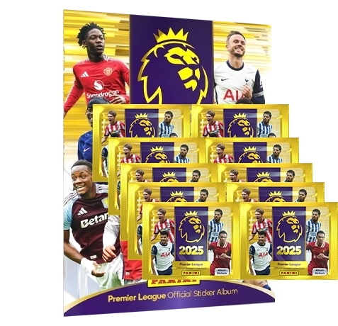 Panini Premier League Sticker 2025 / Stickerlbum inkl 10x Stickertüten