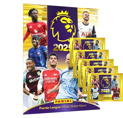 Panini Premier League Sticker 2025 / Stickerlbum inkl 5x Stickertüten