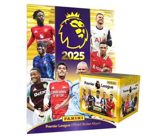 Panini Premier League Sticker 2025 / Stickerlbum inkl 1x Display mit 50x Stickertüten