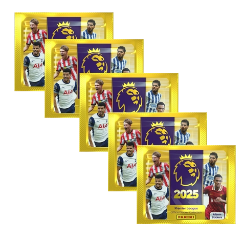 Panini Premier League Sticker 2025 / 5x Stickertüten