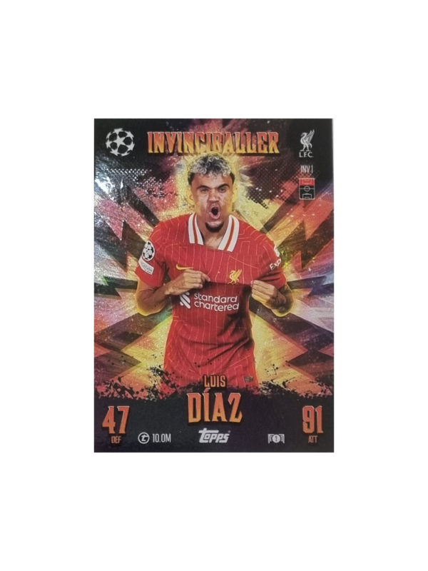 Topps Champions League EXTRA Match Attax 2024-2025 Limited Edition / INV 1 LUIS DIAZ / INVINCIBALLER