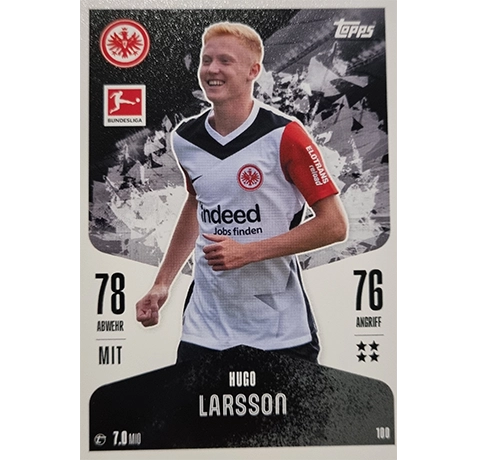 Topps Bundesliga Match Attax 2024/25 / Nr. 100 HUGO LARSSON