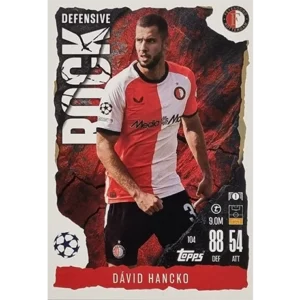 Topps Champions League EXTRA Match Attax 2024-2025 / 104 DAVID HANCKO / DEFENSIVE ROCK