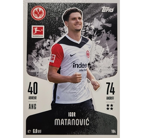 Topps Bundesliga Match Attax 2024/25 / Nr. 104 IGOR MATANOVIC