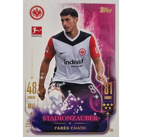 Topps Bundesliga Match Attax 2024/25 / Nr. 105 FARES CHAIBI / STADIONZAUBER