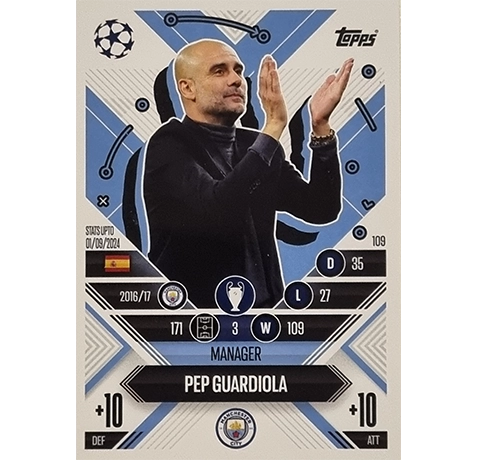 Topps Champions League EXTRA Match Attax 2024-2025 / 109 PEP GUARDIOLA / MANAGER