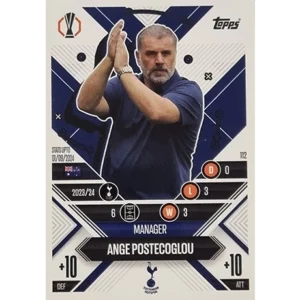 Topps Champions League EXTRA Match Attax 2024-2025 / 112 ANGE POSTECOGLOU / MANAGER