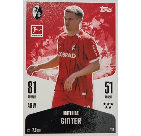 Topps Bundesliga Match Attax 2024/25 / Nr. 113 MATTHIAS GINTER