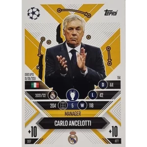 Topps Champions League EXTRA Match Attax 2024-2025 / 114 CARLO ANCELOTTI / MANAGER