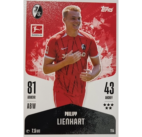 Topps Bundesliga Match Attax 2024/25 / Nr. 114 PHILIPP LIENHART