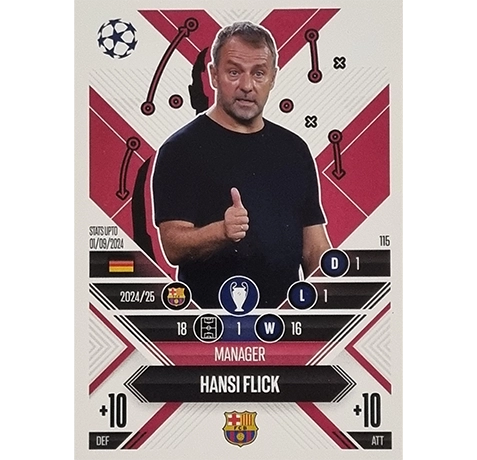 Topps Champions League EXTRA Match Attax 2024-2025 / 115 HANSI FLICK / MANAGER