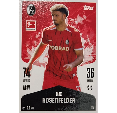 Topps Bundesliga Match Attax 2024/25 / Nr. 115 MAX ROSENFELDER