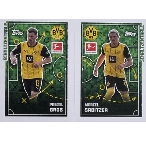 Topps Bundesliga Sticker Saison 2024/2025 / Sticker Nummer 116-117 Groß & Sabitzer