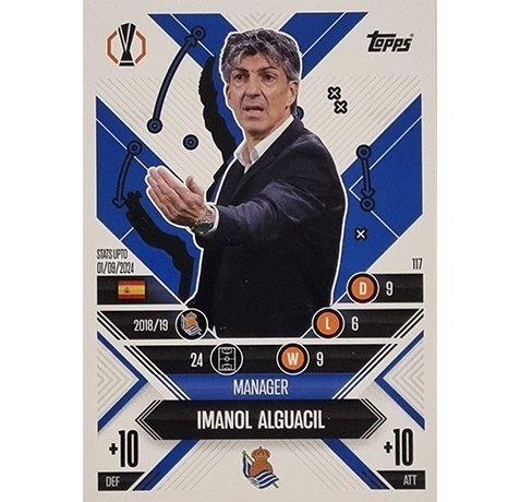 Topps Champions League EXTRA Match Attax 2024-2025 / 117 IMANOL ALGUACIL / MANAGER