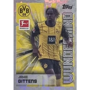 Topps Bundesliga Sticker Saison 2024/2025 / Sticker Nummer 118 Jamie Gittens / Wunderkind Glitzer