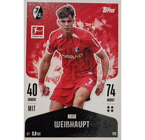 Topps Bundesliga Match Attax 2024/25 / Nr. 119 NOAH WEIßHAUPT