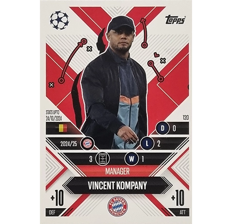 Topps Champions League EXTRA Match Attax 2024-2025 / 120 VINCENT KOMPANY / MANAGER