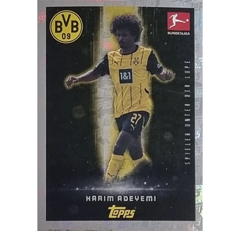 Topps Bundesliga Sticker Saison 2024/2025 / Sticker Nummer 121 Karim Adeyemi / Spieler unter der Lupe