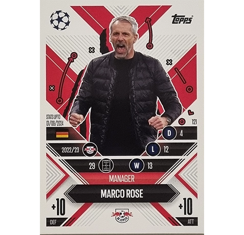 Topps Champions League EXTRA Match Attax 2024-2025 / 121 MARCO ROSE / MANAGER