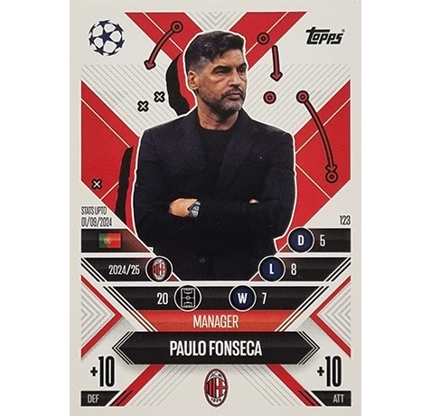 Topps Champions League EXTRA Match Attax 2024-2025 / 123 PAULO FONSECA / MANAGER