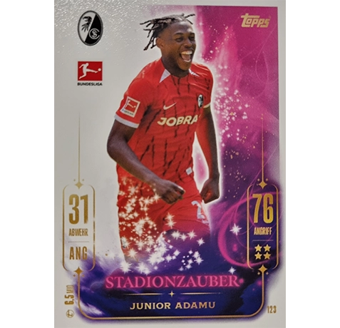 Topps Bundesliga Match Attax 2024/25 / Nr. 123 JUNIOR ADAMU / STADIONZAUBER