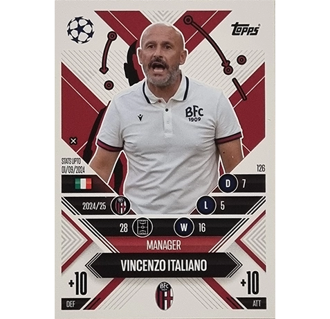 Topps Champions League EXTRA Match Attax 2024-2025 / 126 VICENZO ITALIANO / MANAGER