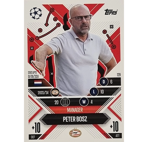 Topps Champions League EXTRA Match Attax 2024-2025 / 129 PETER BOSZ / MANAGER