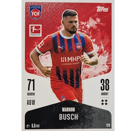 Topps Bundesliga Match Attax 2024/25 / Nr. 129 MARNON BUSCH