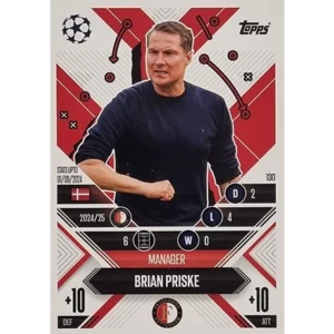 Topps Champions League EXTRA Match Attax 2024-2025 / 130 BRIAN PRISKE / MANAGER