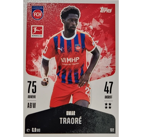 Topps Bundesliga Match Attax 2024/25 / Nr. 132 OMAR TRAORE